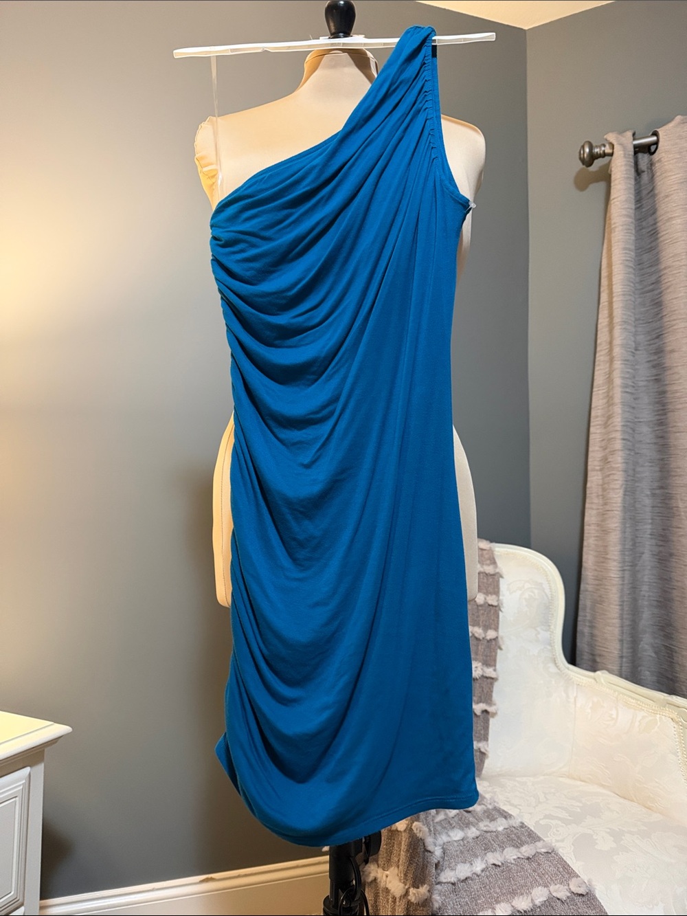 a new day One-Shoulder Teal Dress